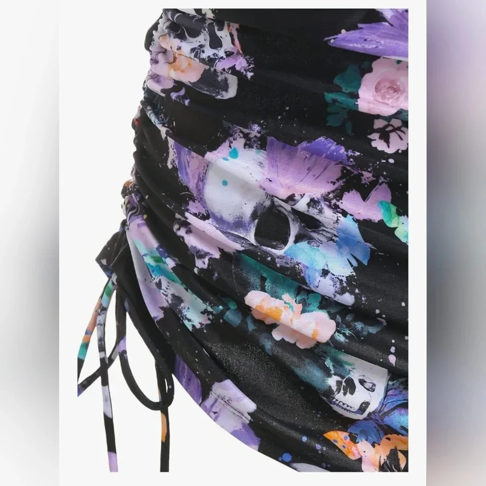 DRESSFO Women's High Waisted Bikini with Cover Up Skirt #887 - Picture 9 of 11